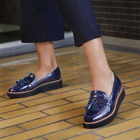 Naturalizer Shoes - Navy Patent Leather Naturalizer Loafer *new*